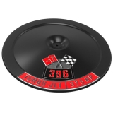 1967-1992 Camaro 14 Inch Air Cleaner Black Lid With Die Cast Emblems, 396, 375 Horsepower Image