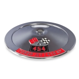 1970-1977 Monte Carlo 14 Inch Air Cleaner Lid With Die Cast Emblems, 454, 450 Horsepower Image