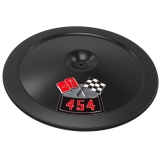 1967-1992 Camaro 14 Inch Air Cleaner Black Lid With Die Cast Emblems, 454 Image