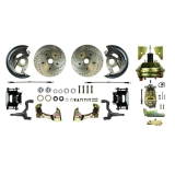 1964-1972 Chevelle Front Disc Brake Conversion Kit, 9 Inch Booster, Black Show N' Go Image
