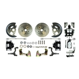 1967-1969 Camaro Front Disc Brake Conversion Kit, 8 Inch Chrome Booster, Black Show N' Go Image