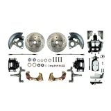 1968-1974 Nova Front Disc Brake Conversion Kit, 8 Inch Chrome Booster, 2 Inch Drop, Black Show N' Go Image