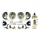 1962-1967 Nova Front Disc Brake Conversion Kit, 9 Inch 3 Stud Booster, Black Show N' Go Image