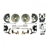 1970-1972 Monte Carlo Front Disc Brake Conversion Kit, 8 Inch Chrome Booster, Black Show N' Go Image