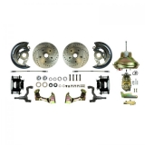 1970-1972 Monte Carlo Front Disc Brake Conversion Kit, 11 Inch Booster, Black Show N' Go Image