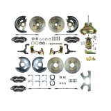 1964-1972 El Camino 4 Wheel Disc Brake Kit, 11 Inch Booster, Black Wilwood Calipers, Stock Height Image