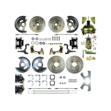 1970-1972 Monte Carlo 4 Wheel Disc Brake Kit, 9 Inch Booster, Black Show N' Go Image