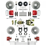 1962-1967 Nova Signature Four Wheel Disc Brake Conversion Kit, Stock Height, 9 Inch 3 Stud Booster, Red Show N' Go Image