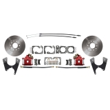1970-1972 Monte Carlo Ground Up Exclusive Basic Rotors Rear Disc Brake Conversion Kit Red Caipers Image