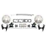1968-1974 Nova Ground Up Exclusive D/S Rotors Rear Disc Brake Conversion Kit Black Calipers Image