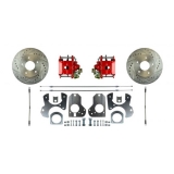 1978-1988 Cutlass Rear Disc Brake Conversion Kit, w/ Parking Brake, D&S Rotors, Red Calipers Image