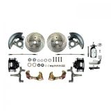 1964-1972 Chevelle Manual Front Disc Brake Conversion Kit, Chrome Master, Black Show N' Go Image