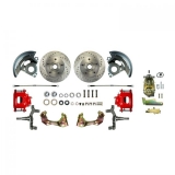 1970-1972 Monte Carlo Manual Front Disc Brake Conversion Kit, 2 Inch Drop, Red Show N' Go Image
