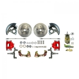 1964-1972 El Camino Manual Front Disc Brake Conversion Kit, 2 Inch Drop, Red Show N' Go Image