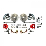 1967-1969 Camaro Manual Front Disc Brake Conversion Kit, Chrome Master, Red Show N' Go Image