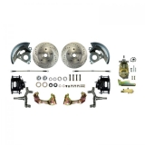 1967-1969 Camaro Manual Front Disc Brake Conversion Kit, 2 Inch Drop, Black Show N' Go Image