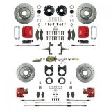 1967-1969 Camaro Signature Manual Front Disc Brake Conversion Kit, 2 Inch Drop, Red Show N' Go Image