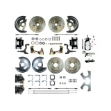 1964-1972 Chevelle Manual 4 Wheel Disc Brake Kit, Chrome Master, Black Show N' Go Image