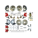 1964-1972 Chevelle Manual 4 Wheel Disc Brake Kit, Red Show N' Go Image