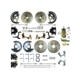 1968-1974 Nova Manual 4 Wheel Disc Brake Kit, Black Show N' Go, Non-Staggered Image