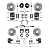 1962-1967 Nova Four Wheel Manual Disc Brake Conversion Kit, Chrome Master, Black Show N' Go Image