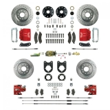 1967-1969 Camaro Signature Four Wheel Manual Disc Brake Conversion Kit, Stock Height, Red Show N' Go Image