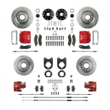 1968-1974 Nova Signature Stock Height Four Wheel Big Brake Kit, Red Show N' Go Image