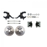 1979-1981 El Camino 2 Inch Drop Front Disc Brake Wheel Kit, Black Show N' Go Image