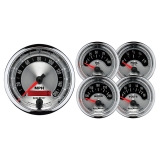 AutoMeter 5 Pc. Gauge Kit, 3-3/8in. & 2-1/16in., Electric Speedometer, American Muscle Image