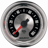 AutoMeter 2-1&16in. Oil Pressure Gauge, 0-100 PSI, Stepper Motor, American Muscle Image
