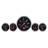 AutoMeter 5 Pc. Gauge Kit, 3-1/8in. & 2-1/16in., Mech. Speedometer, Designer Black Image