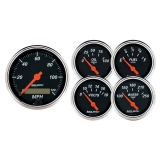 1964-1987 El Camino AutoMeter 5 Pc. Gauge Kit, 3-1/8in. & 2-1/16in., Electric Speedometer, Designer Black Image