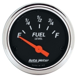 1964-1987 El Camino AutoMeter 2-1/16in. Fuel Level Gauge, 0-90 Ohm, Designer Black Image
