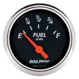 1964-1987 El Camino AutoMeter 2-1/16in. Fuel Level Gauge, 240-33 Ohm, Designer Black Image