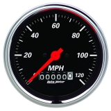 AutoMeter 3-3/8in. Speedometer, 0-120 MPH, Analog Odometer, Designer Black Image