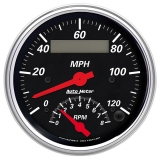 AutoMeter 3-3/8in. Tachometer/Speedometer Combo, 8K RPM/120 MPH, Designer Black Image