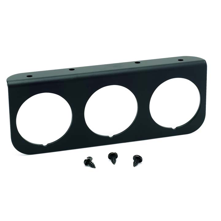 AutoMeter Gauge Mounting Panel, Triple, 2-1/16in., Black, Aluminum: 2238
