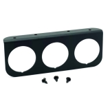 1964-1987 El Camino AutoMeter Gauge Mounting Panel, Triple, 2-1/16in., Black, Aluminum Image