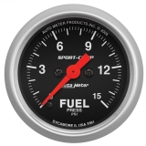 AutoMeter 2-1/16in. Fuel Pressure Gauge, 0-15 PSI, Stepper Motor, Sport-Comp Image