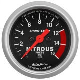 AutoMeter 2-1/16in. Nitrous Pressure Gauge, 0-1600 PSI, Sport-Comp Image