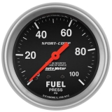 AutoMeter 2-5/8in. Fuel Pressure Gauge, 0-100 PSI, Mechanical, Sport-Comp Image