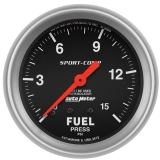 AutoMeter 2-5/8in. Fuel Pressure Gauge W/ Isolator, 0-15 PSI, Sport-Comp Image