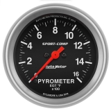 AutoMeter 2-5/8in. Pyrometer, 0-1600F, Sport-Comp Image