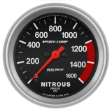 AutoMeter 2-5&8in. Nitrous Pressure Gauge, 0-1600 PSI, Sport-Comp Image
