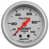 AutoMeter 2-1/16in. Boost Gauge, 0-100 PSI, Ultra-Lite Image