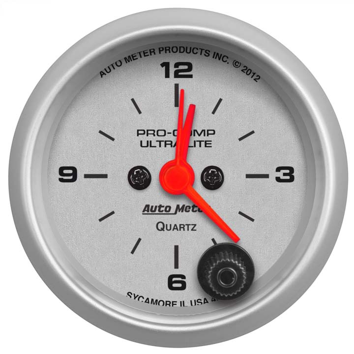 AutoMeter 2-1/16in. Clock, 12 Hour, Ultra-Lite: 4385