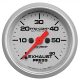 AutoMeter 2-1/16in. Exhaust Pressure Gauge, 0-60 PSI, Stepper Motor, Ultra-Lite Image