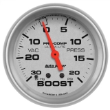 AutoMeter 2-5/8in. Boost/Vacuum Gauge, 30 In Hg/20 PSI, Ultra-Lite Image