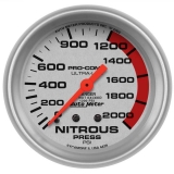 AutoMeter 2-5/8in. Nitrous Pressure Gauge, 0-2000 PSI, Ultra-Lite Image