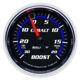 AutoMeter 2-1/16in. Boost/Vacuum Gauge, 30 In Hg/20 PSI, Cobalt Image